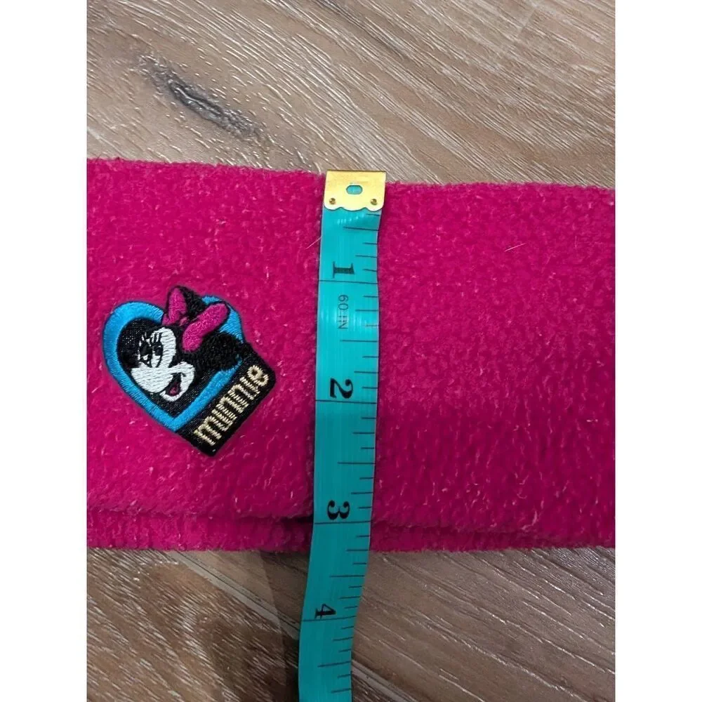 Vintage Disney Minnie Mouse Kids Pink Ear Warmer Headband Made in USA RARE